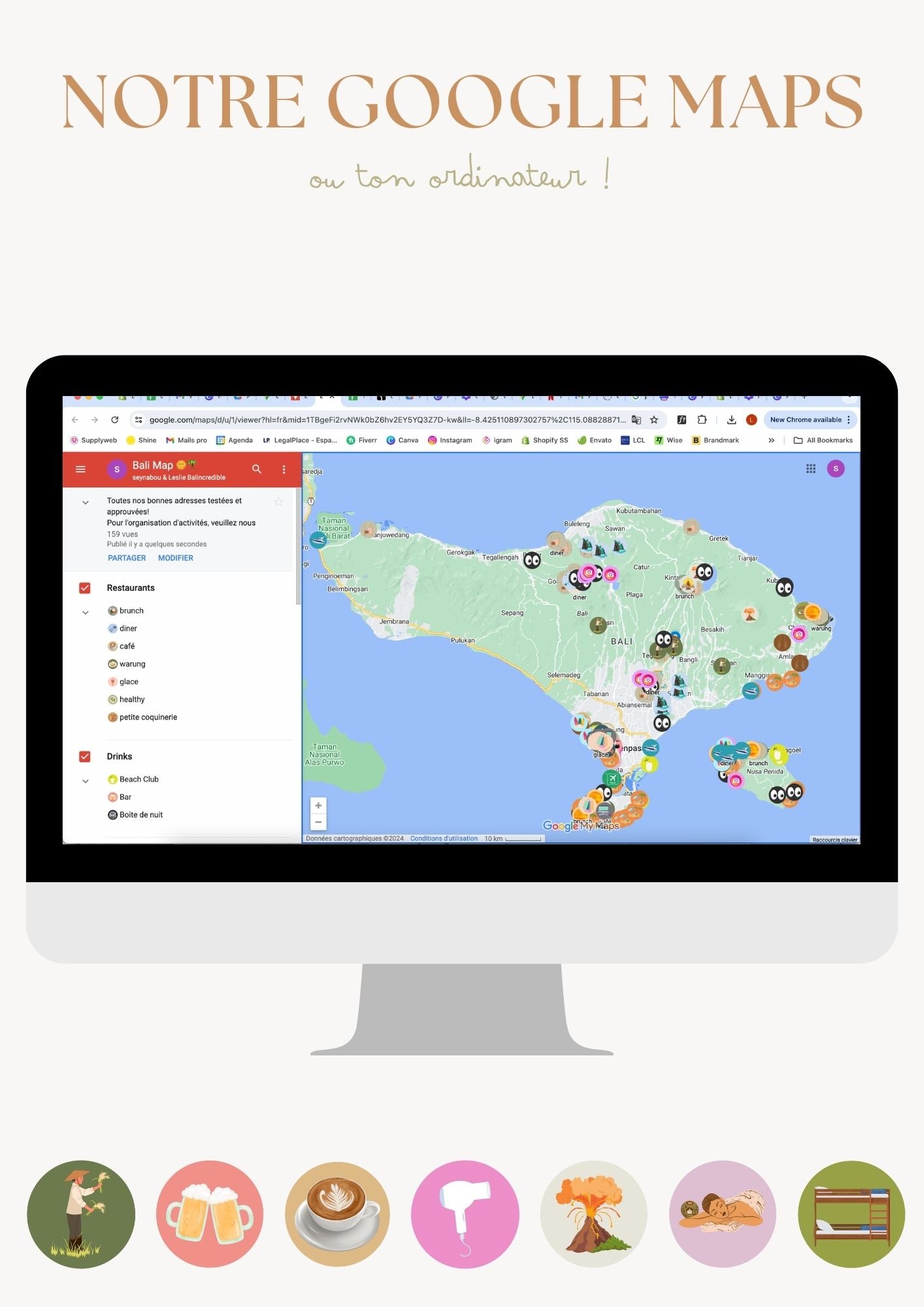 Package Bali Guide + Bali Google Map